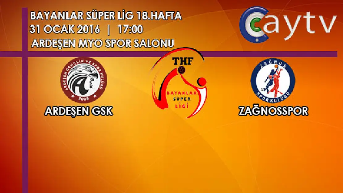Ardeşen Gençlikspor – Zağnosspor maçı ÇAY TV’de