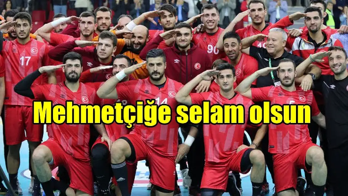 Hentbol A Milli erkek takımımızdan mehmetçiğe asker selamı