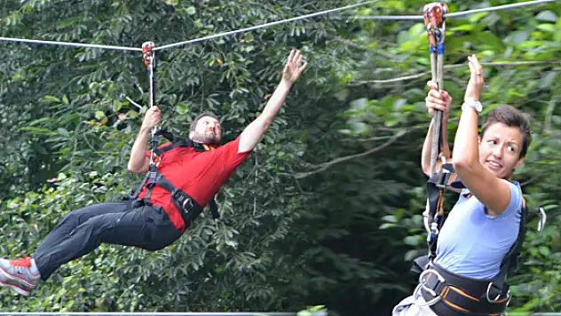 Ardeşen GSK, Zipline ile stres attı!