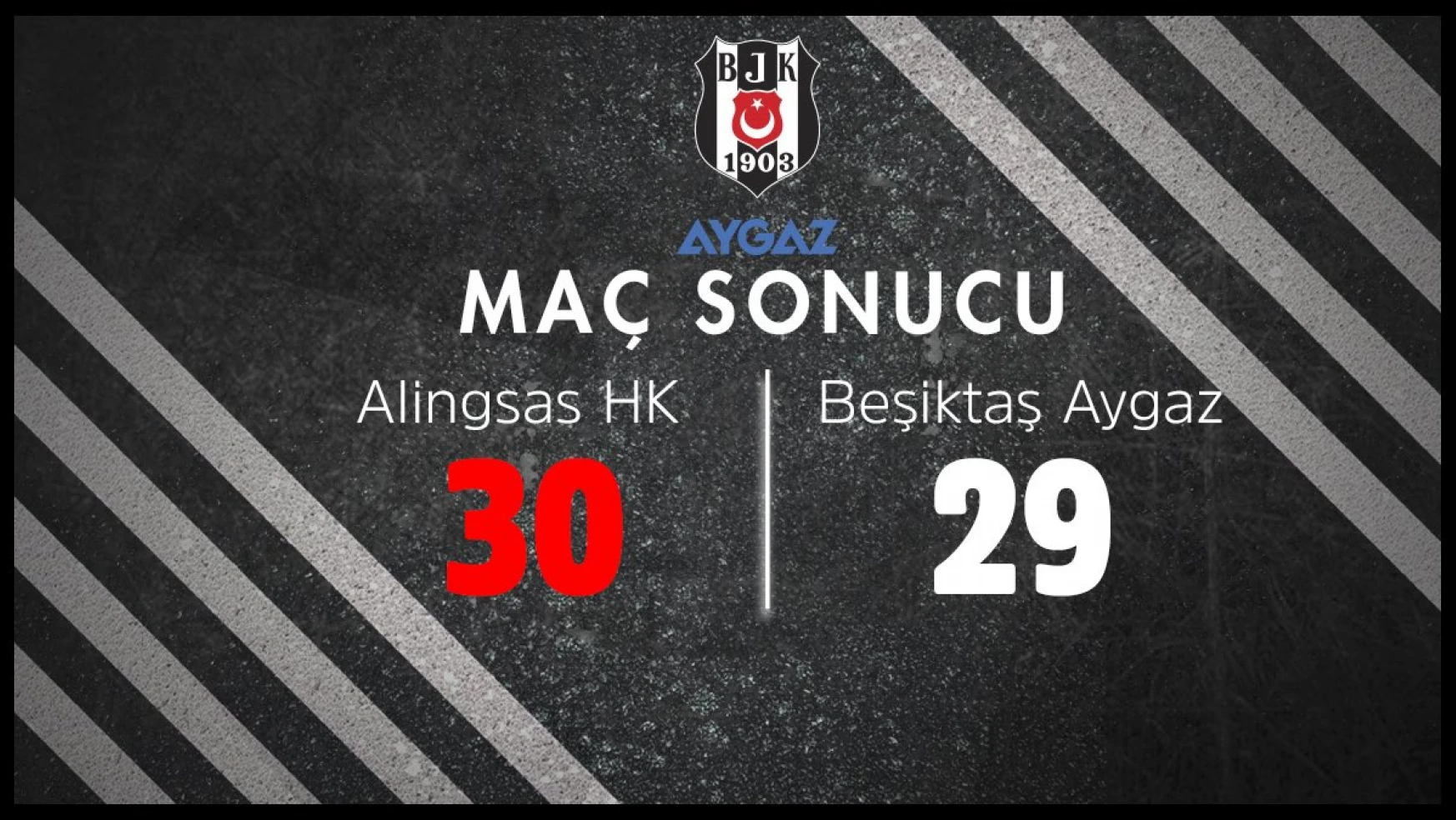 Alingsas HK – Beşiktaş Aygaz: 30-29