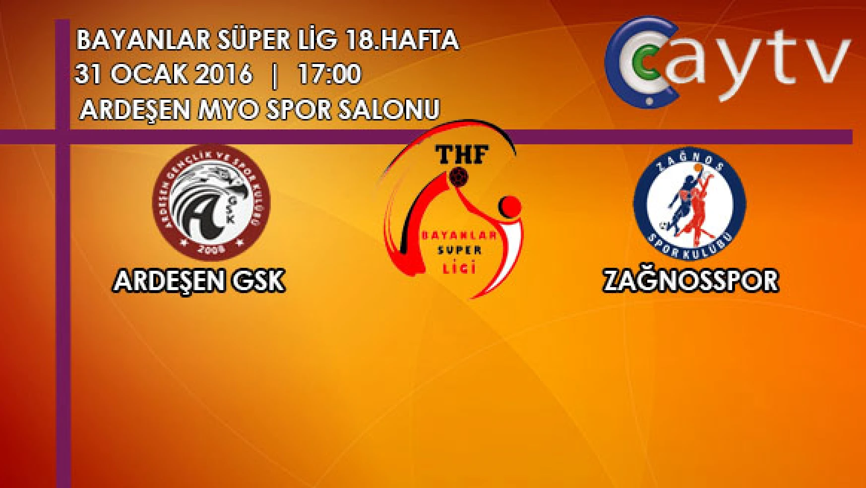 Ardeşen Gençlikspor – Zağnosspor maçı ÇAY TV’de