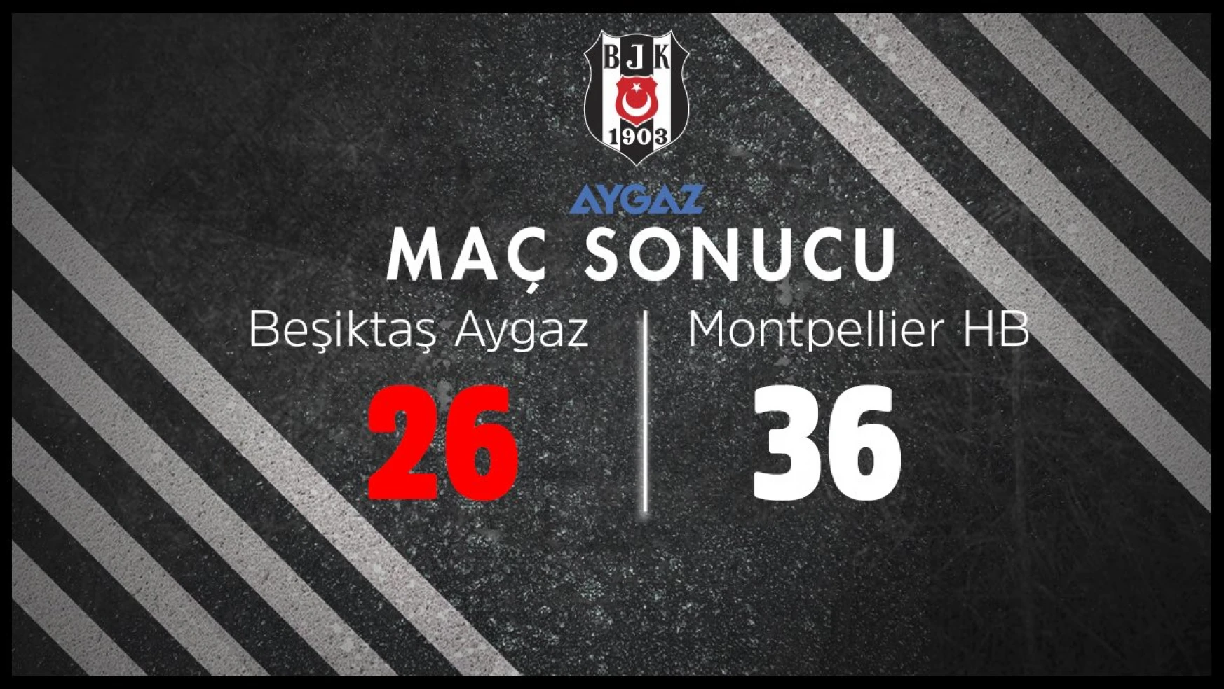 Beşiktaş Aygaz – Montpellier HB: 26-36