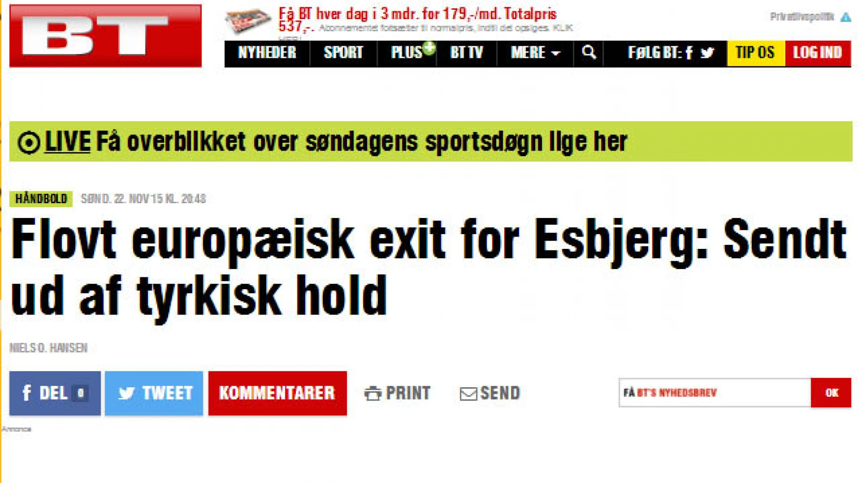 Danimarka basınından “Utanç verici başlık”