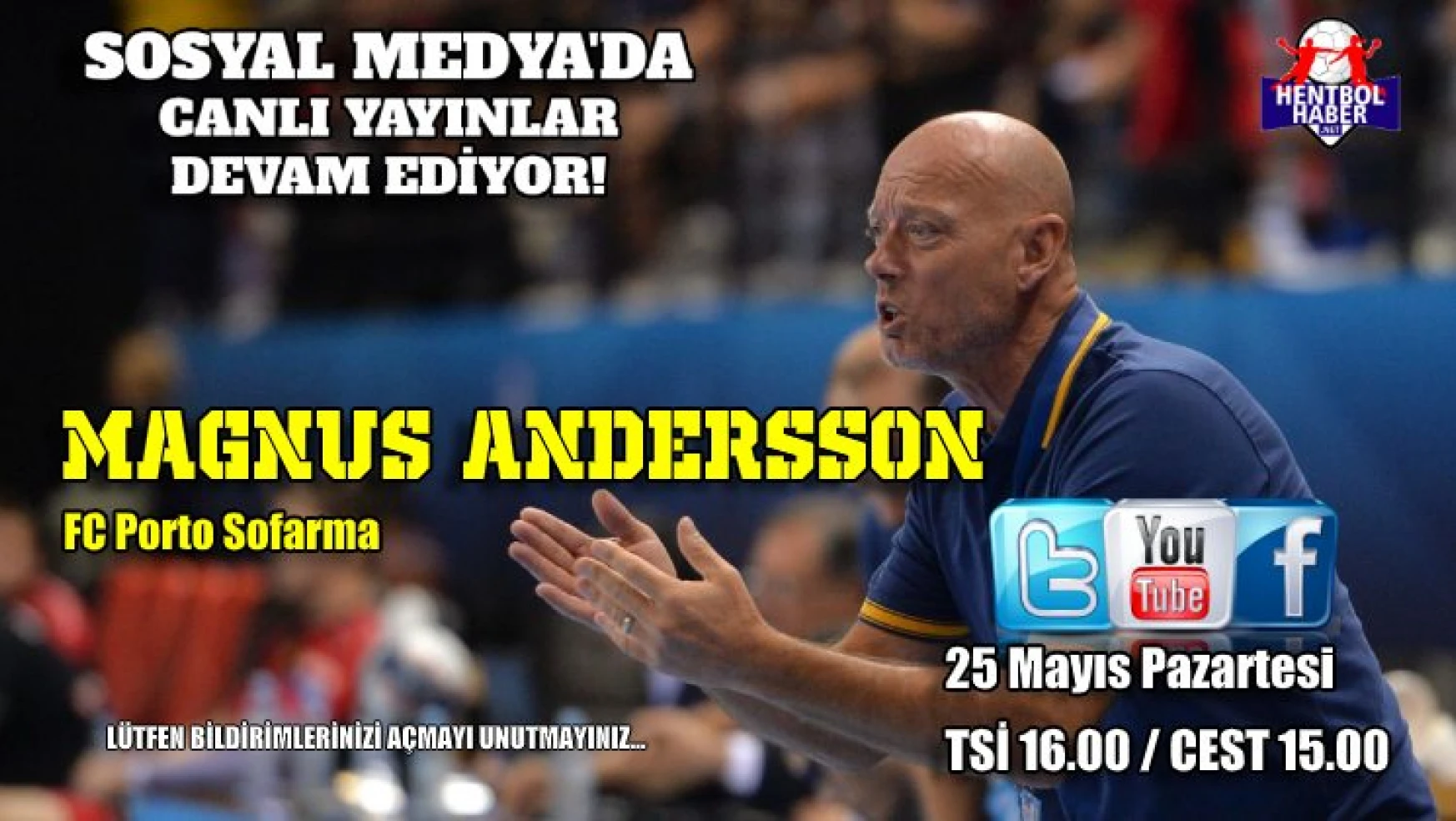 Magnus Andersson will be on Face to Face Handball